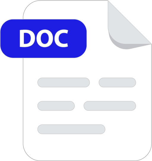 Microsoft Word file type icon image