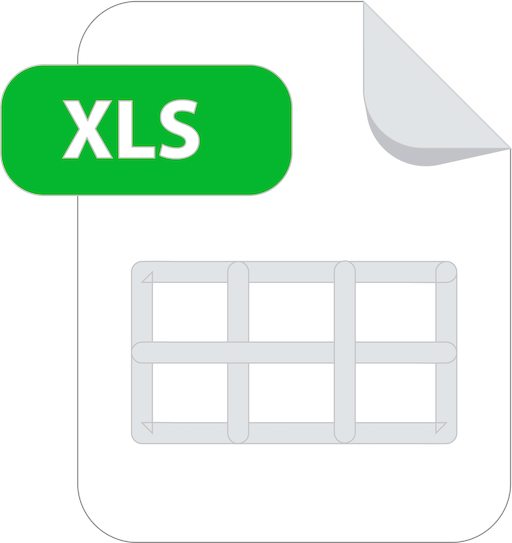 Microsoft Excel file type icon image