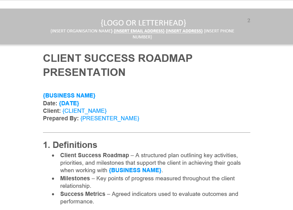Client Success Roadmap Presentation - Image 3